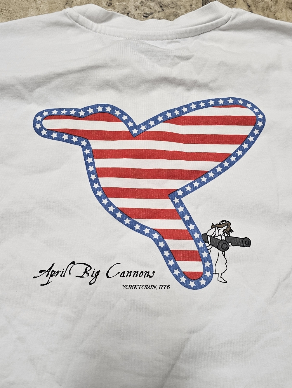 Birddogs White American Flag Graphic T-Shirt L